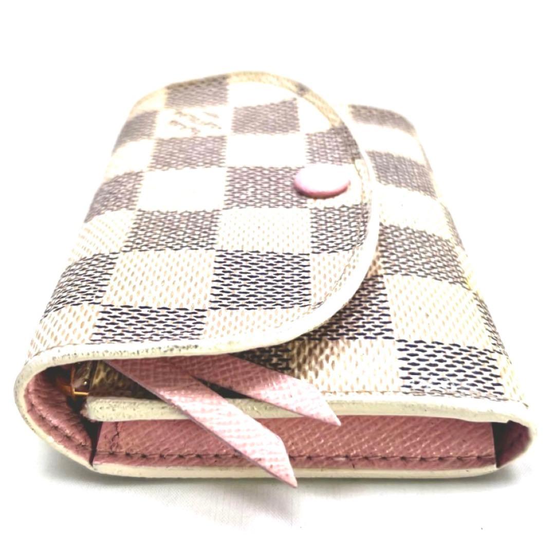 Louis Vuitton Rose Valley Damier Azur Portefeuille Rosalie Wallet — view 9