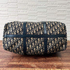 Dior Trotter Canvas Leather Boston Hand Bag All Over Pattern — view 3