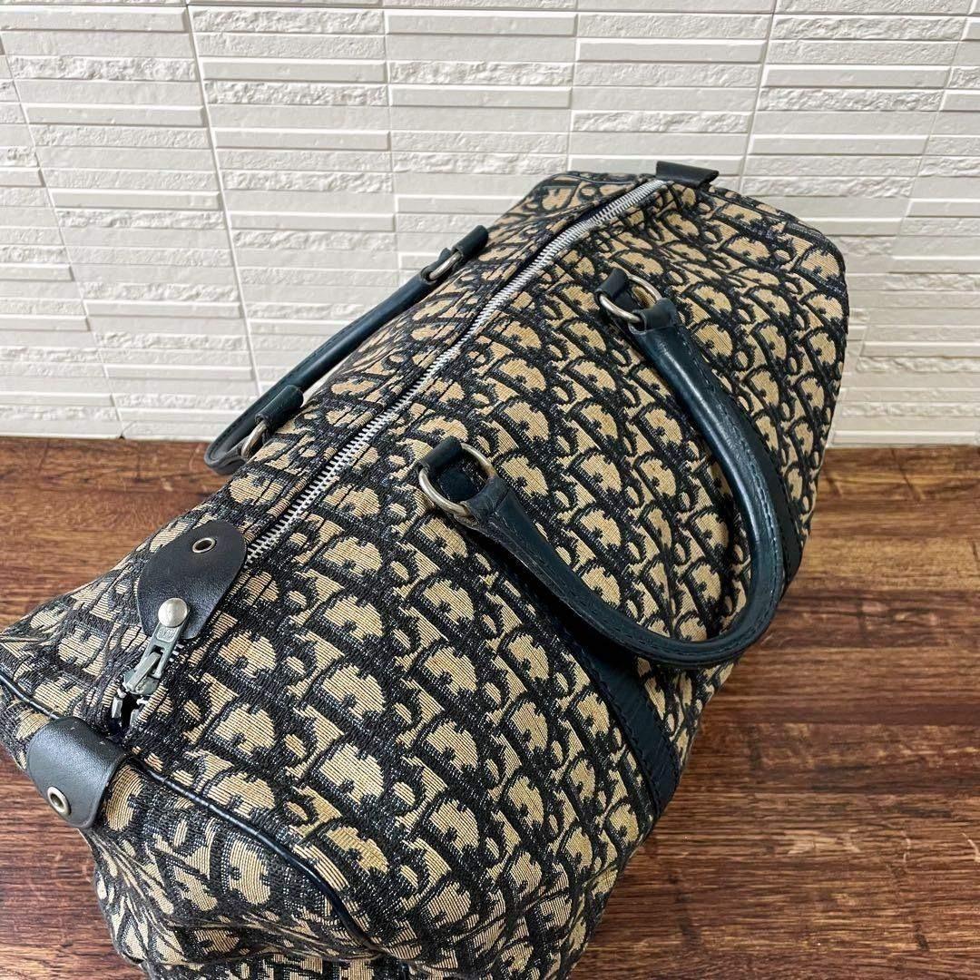 Dior Trotter Canvas Leather Boston Hand Bag All Over Pattern — view 4