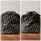 Dior Trotter Canvas Leather Boston Hand Bag All Over Pattern — view 6