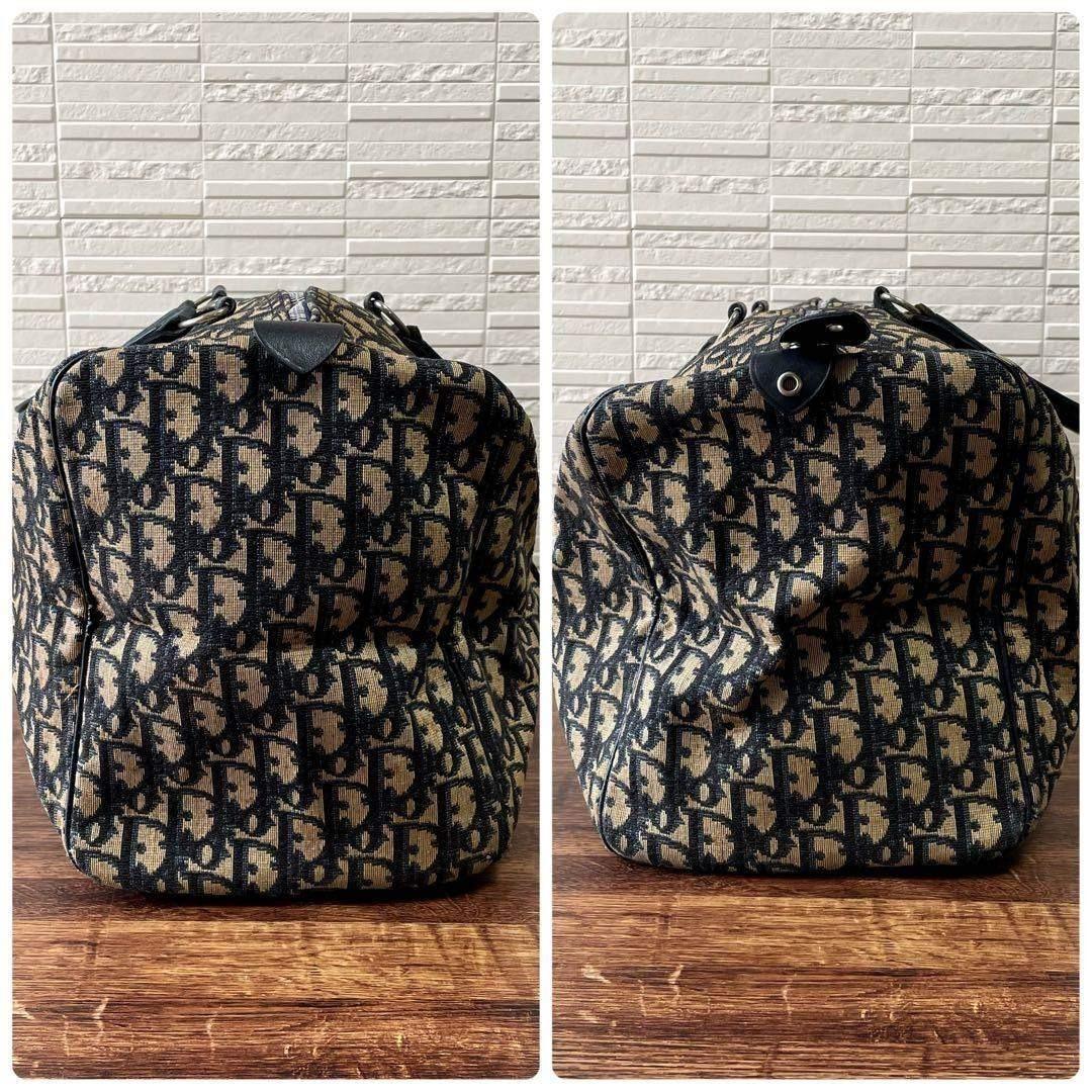Dior Trotter Canvas Leather Boston Hand Bag All Over Pattern — view 6