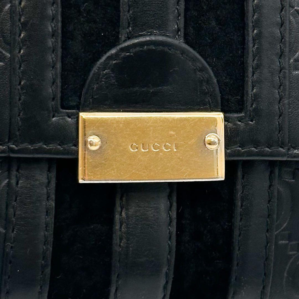 Gucci Era Suede Bifold GG Guccissima Compact Wallet — view 8