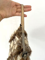 Fendi Mama Baguette Rabbit Fur Shoulder Bag — view 7