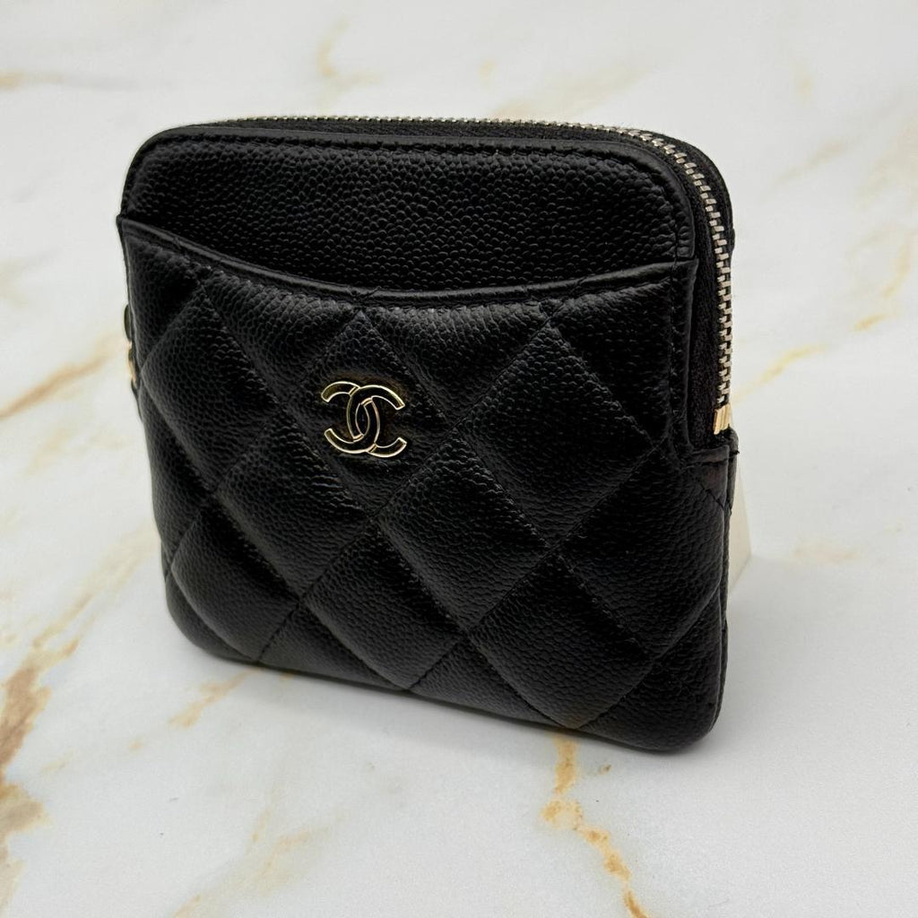 Chanel Caviar Leather Quilted Fragment Case Card Holder — view 4