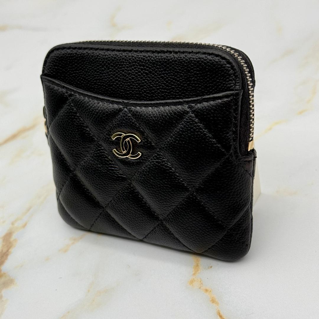 Chanel Caviar Leather Quilted Fragment Case Card Holder — view 4