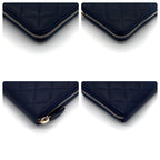 Chanel Quilted Caviar Leather Round Fastener Wallet Navy — view 8