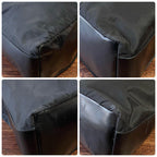 Prada Nylon Leather Shoulder Bag Silver Black — view 6