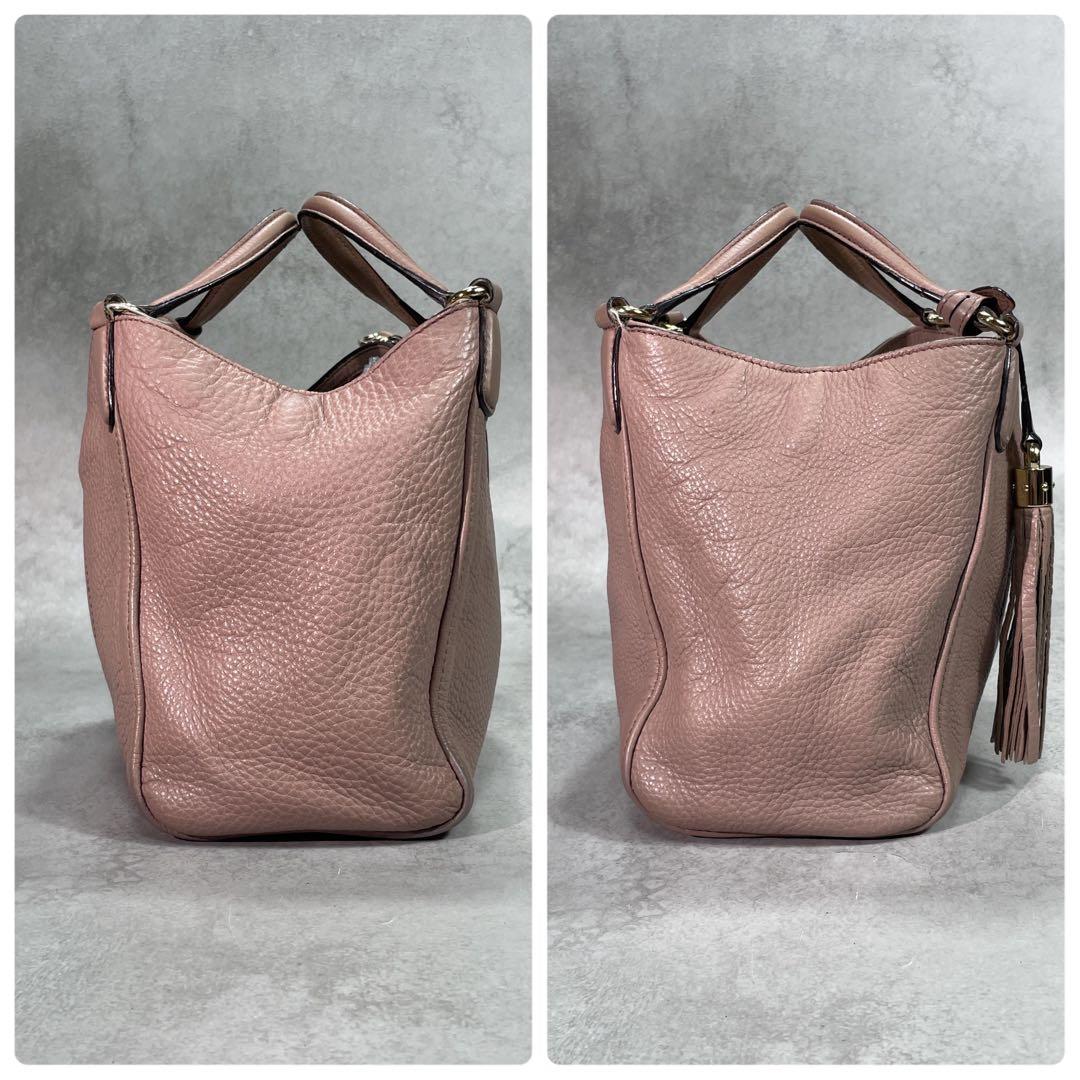 Gucci Soho 2-Way Shoulder Bag Hand Pink Leather — view 7