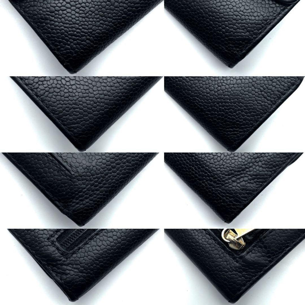 Chanel Wallet Coco Stitch Caviar Trifold Compact — view 9