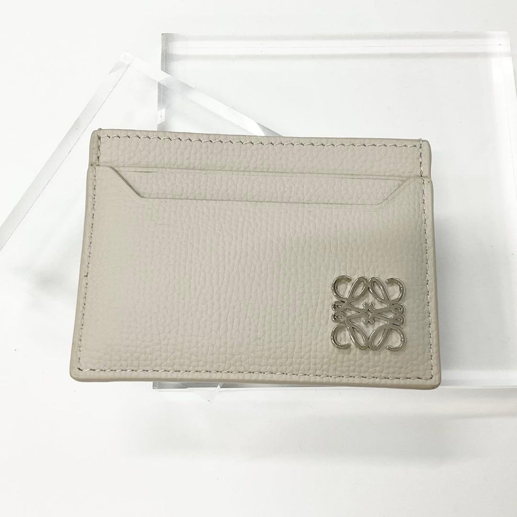 Loewe Calfskin Anagram Logo Card Case Beige — view 2