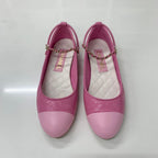 Chanel CC Logo Camellia Leather Chain Strap Flat Shoes — view 2