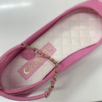 Chanel CC Logo Camellia Leather Chain Strap Flat Shoes — view 7