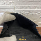 Chanel Bicolor Quilted Lambskin Bifold Wallet CC Logo Black — view 7