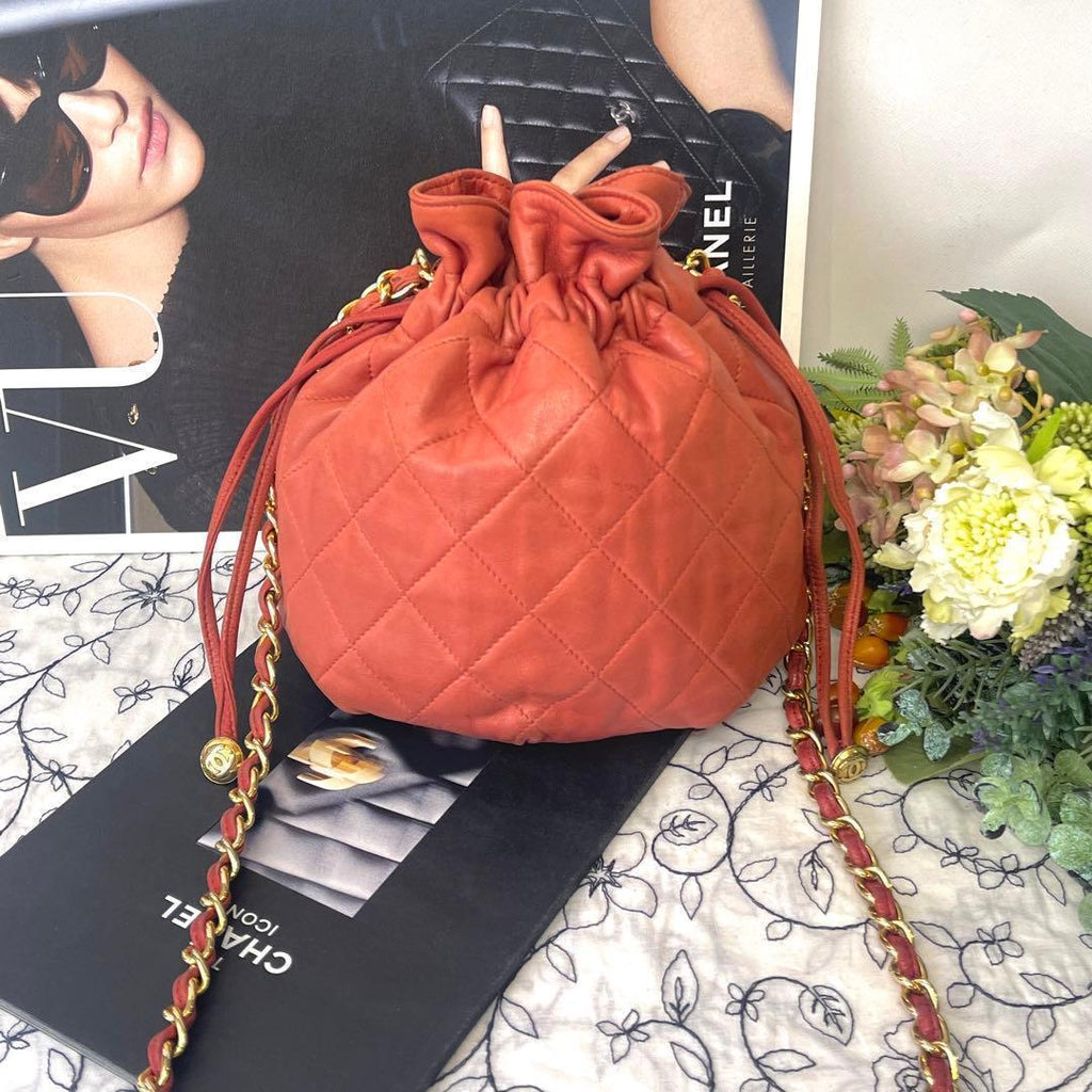 Chanel Drawstring Quilted Chain Shoulder Bag — view 2