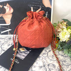 Chanel Drawstring Quilted Chain Shoulder Bag — view 2