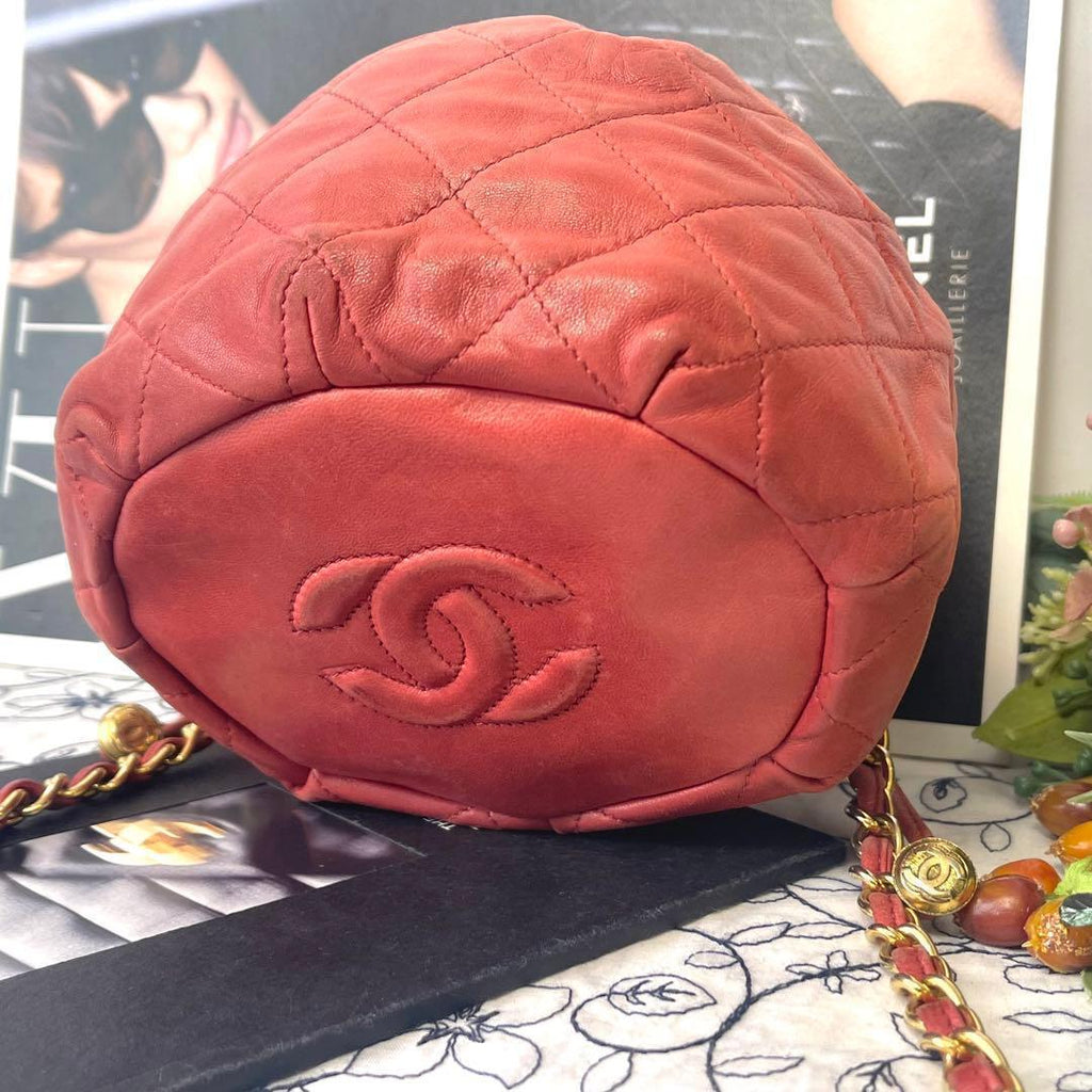 Chanel Drawstring Quilted Chain Shoulder Bag — view 4