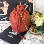 Chanel Drawstring Quilted Chain Shoulder Bag — view 6