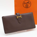 Hermes Bearn Classic Courchevel Brown Wallet