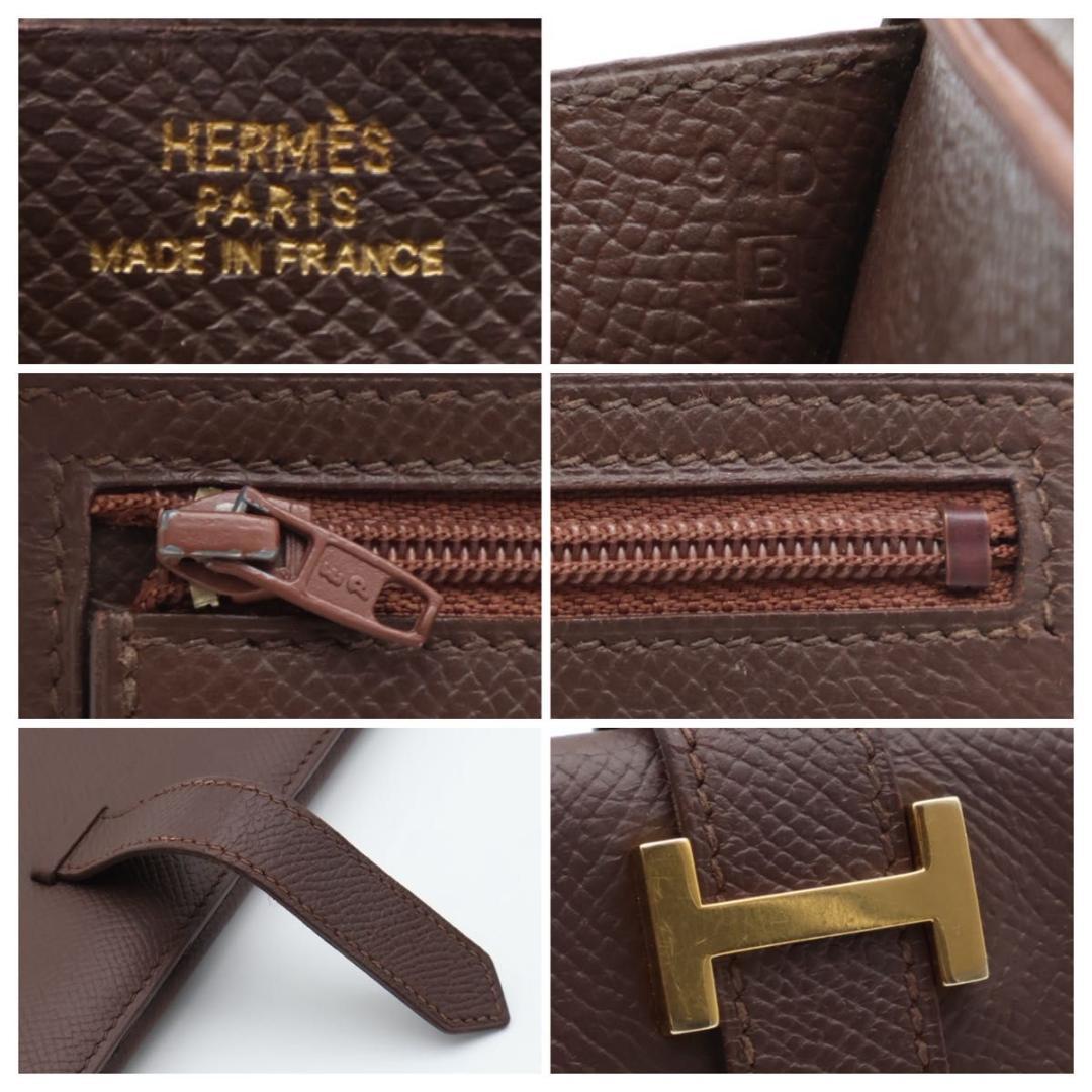 Hermes Bearn Classic Courchevel Brown Wallet — view 8