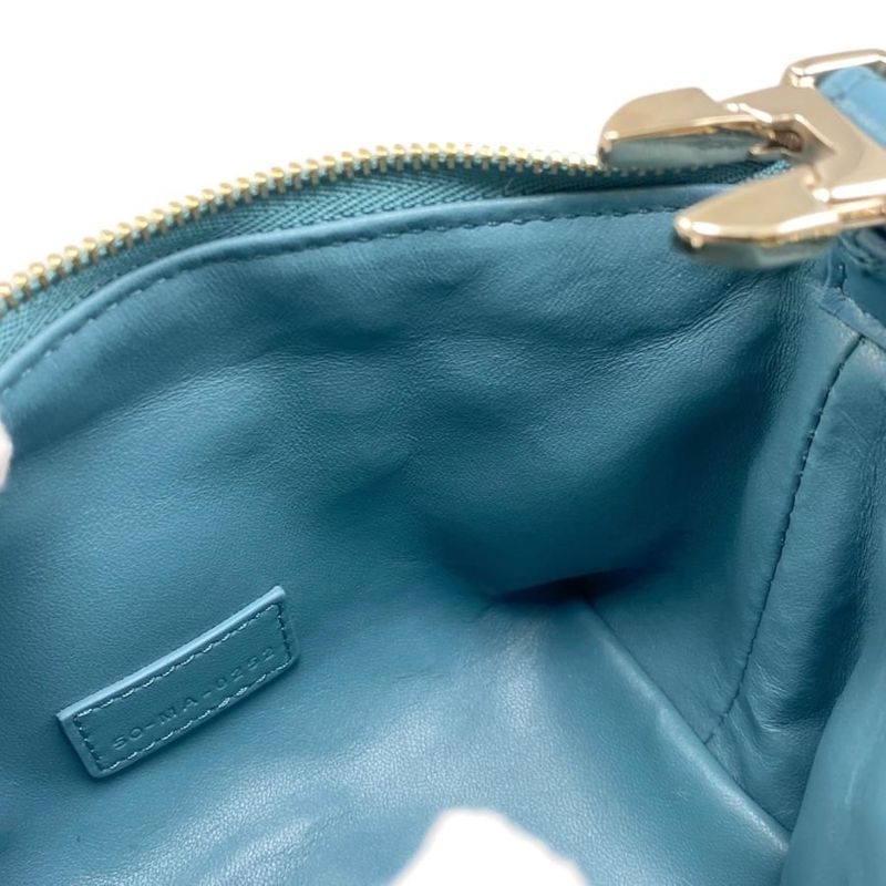 Christian Dior Handbag Nomad Pouch Small S5553 Omig Blue Gold Hardware — view 9