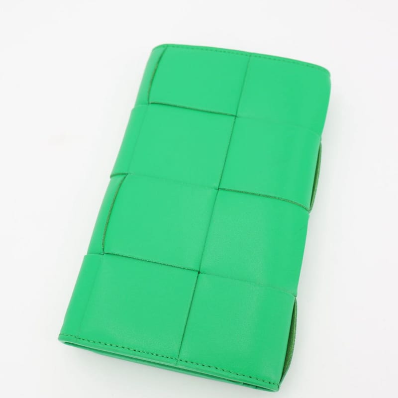 Bottega Veneta Maxi Intrecciato Leather Wallet Green — view 4