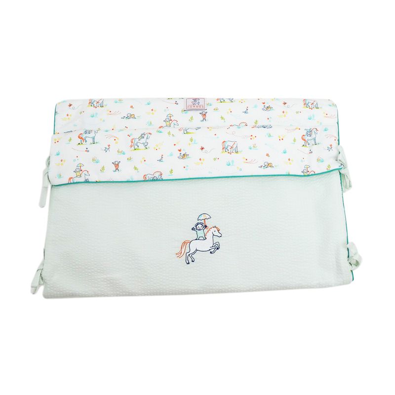 Hermes Sleeping Bag Gabriel Vert Aqua 100% Cotton Baby — view 8