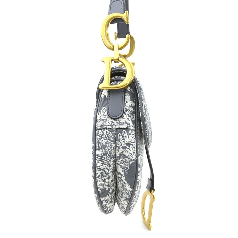 Christian Dior Saddle Bag Toile de Jouy Reverse Jacquard — view 2