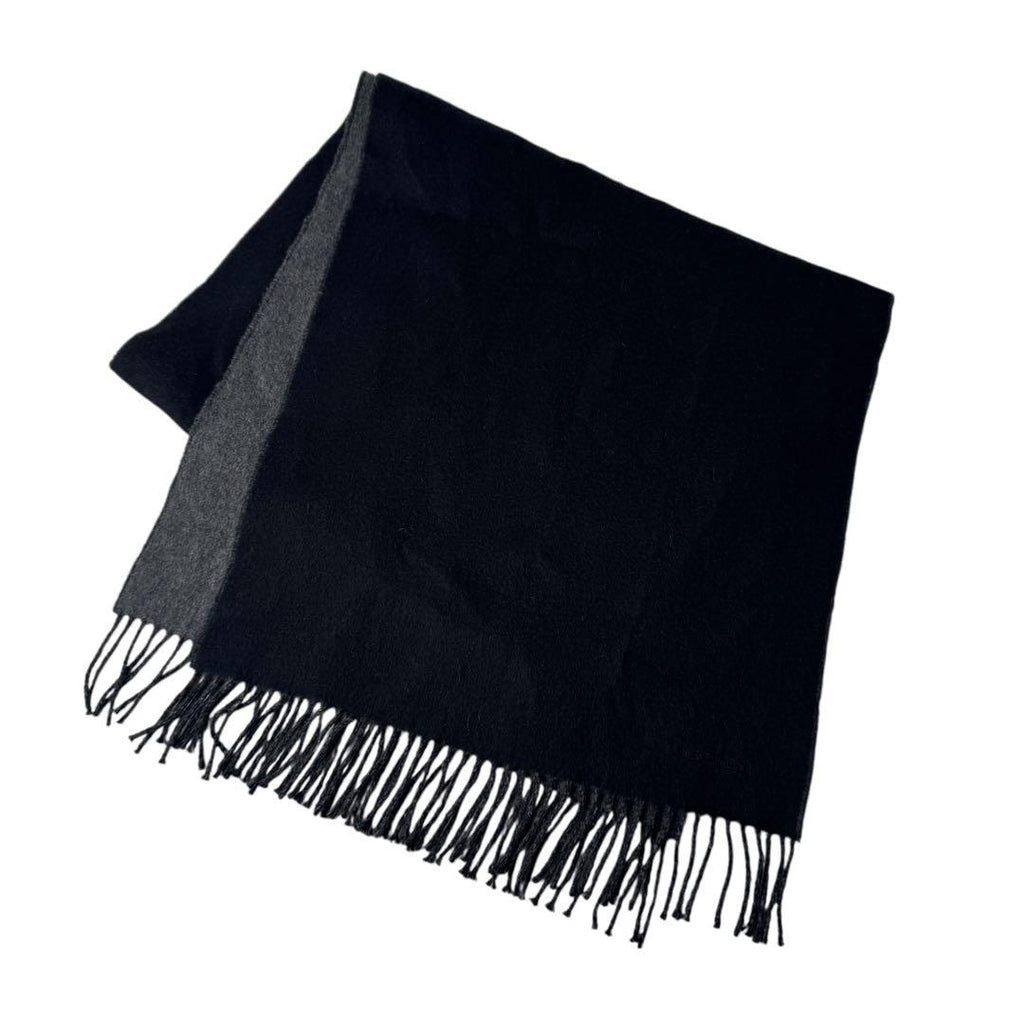 Hermes Scarf Black Gray Fringe No — view 2
