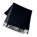 Hermes Scarf Black Gray Fringe No — view 2