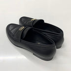 Chanel CC Logo Leather Loafers Black — view 4