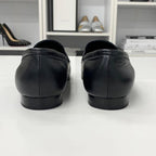 Chanel CC Logo Leather Loafers Black — view 5