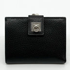 Celine Gancini Kiss Lock Bifold Wallet Black Compact — view 2