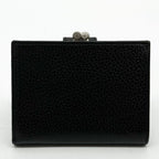 Celine Gancini Kiss Lock Bifold Wallet Black Compact — view 3
