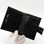 Celine Gancini Kiss Lock Bifold Wallet Black Compact — view 6