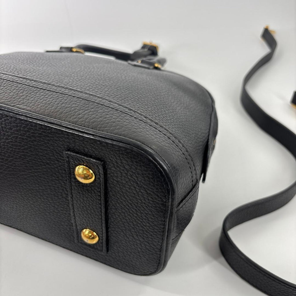 Louis Vuitton Parnassea Alma PM Handbag Taurillon Leather Black — view 9
