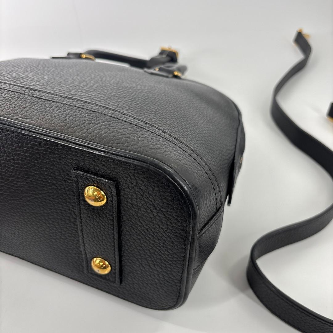Louis Vuitton Parnassea Alma PM Handbag Taurillon Leather Black — view 9