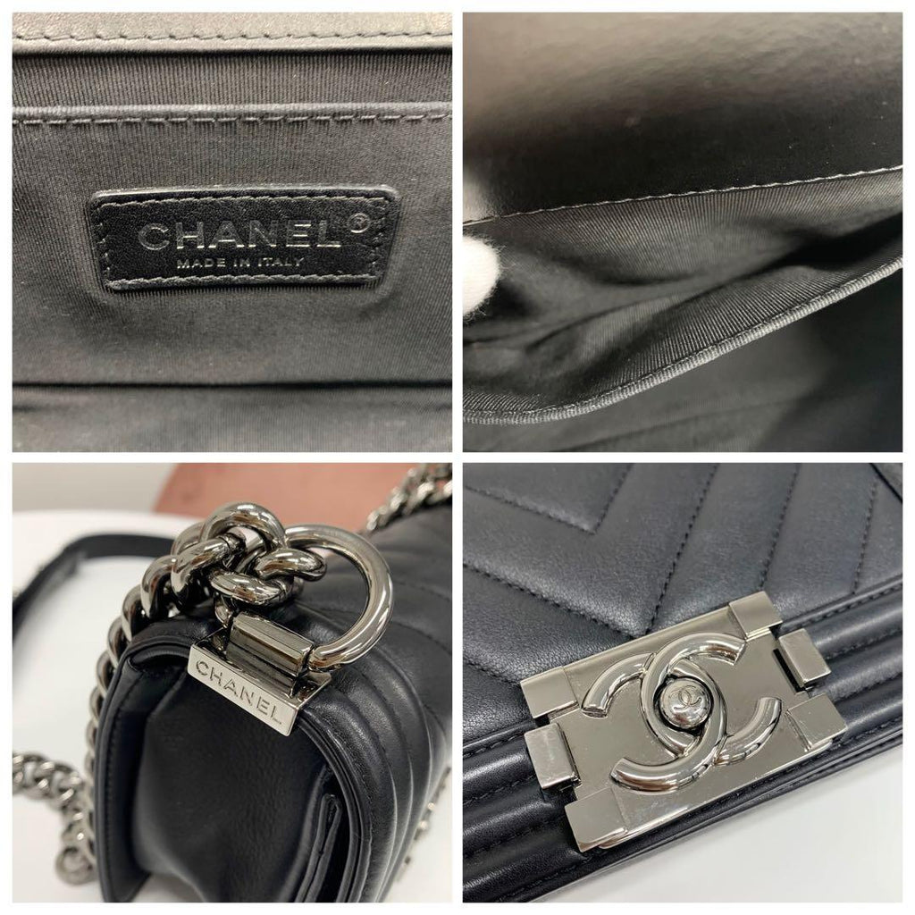 Chanel Boy 20 Che Blanc Double Chain Shoulder — view 9