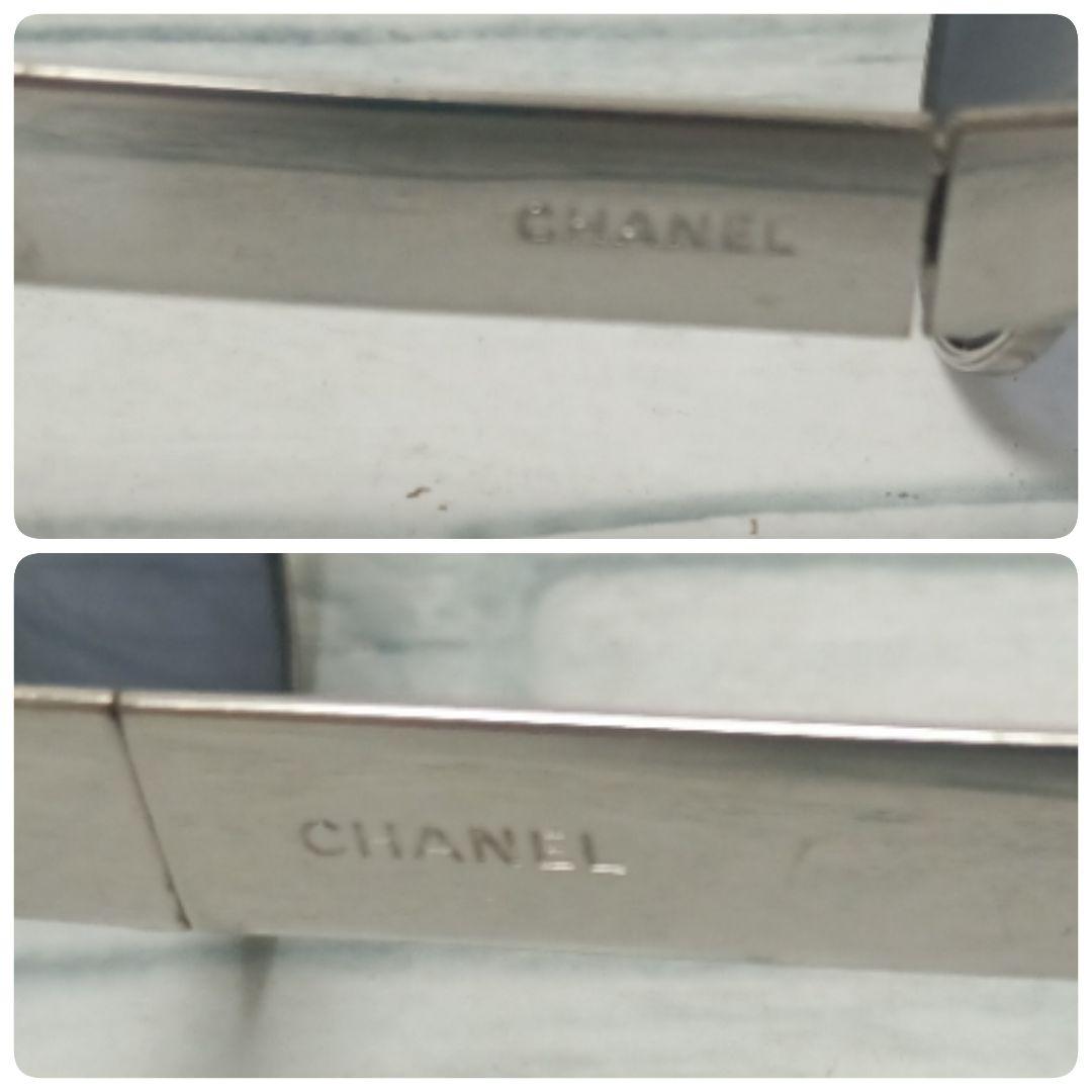 Chanel Sunglasses Silver Black Round Eyewear — view 3