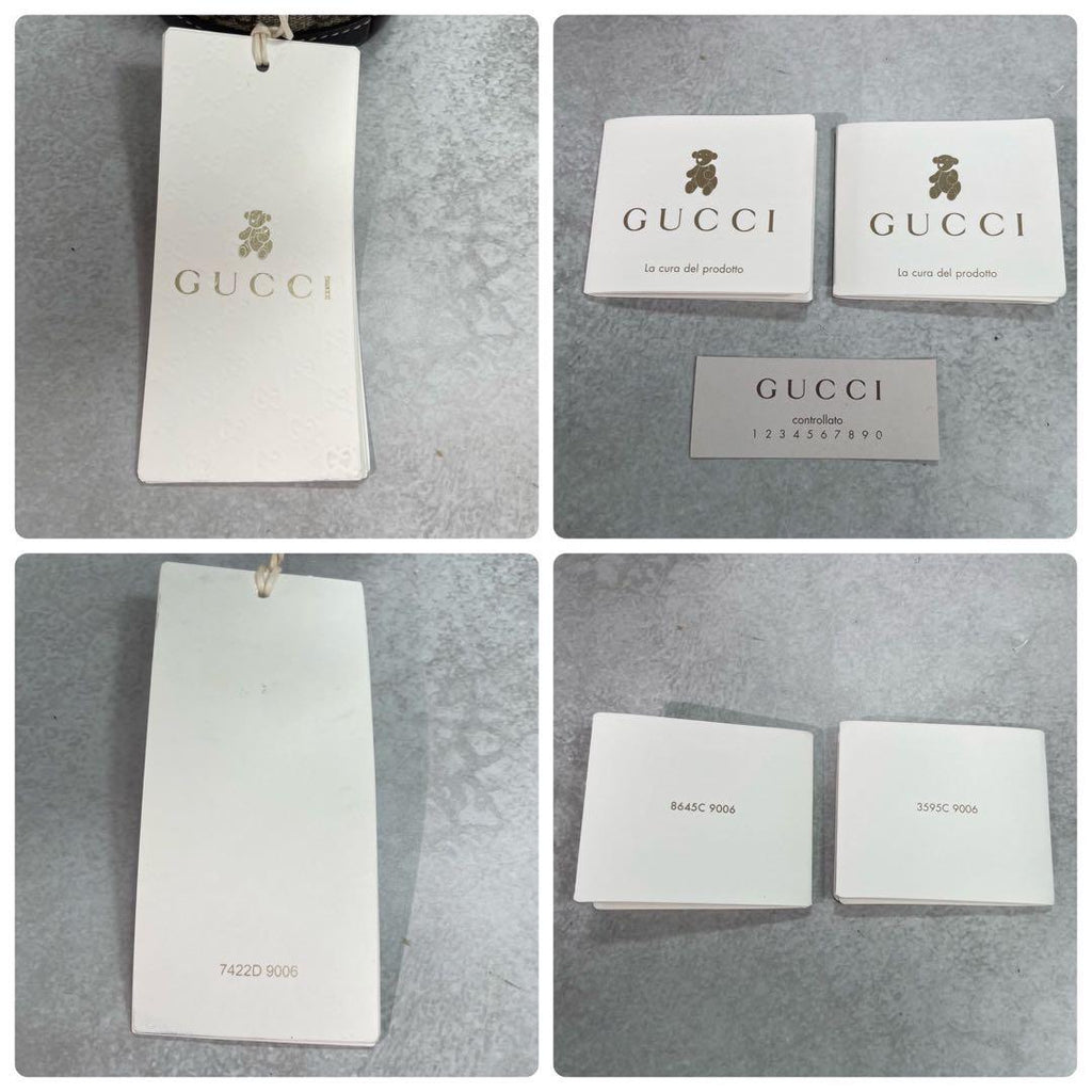 Gucci GG Bottle Case Baby Brown Logo Leather Clutch — view 9