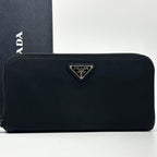 Prada Tessuto Nylon Zip Around Wallet Triangle Logo — view 2