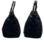 Prada Nylon Leather Hand Tote Shoulder Bag Triangle Plate Logo — view 3