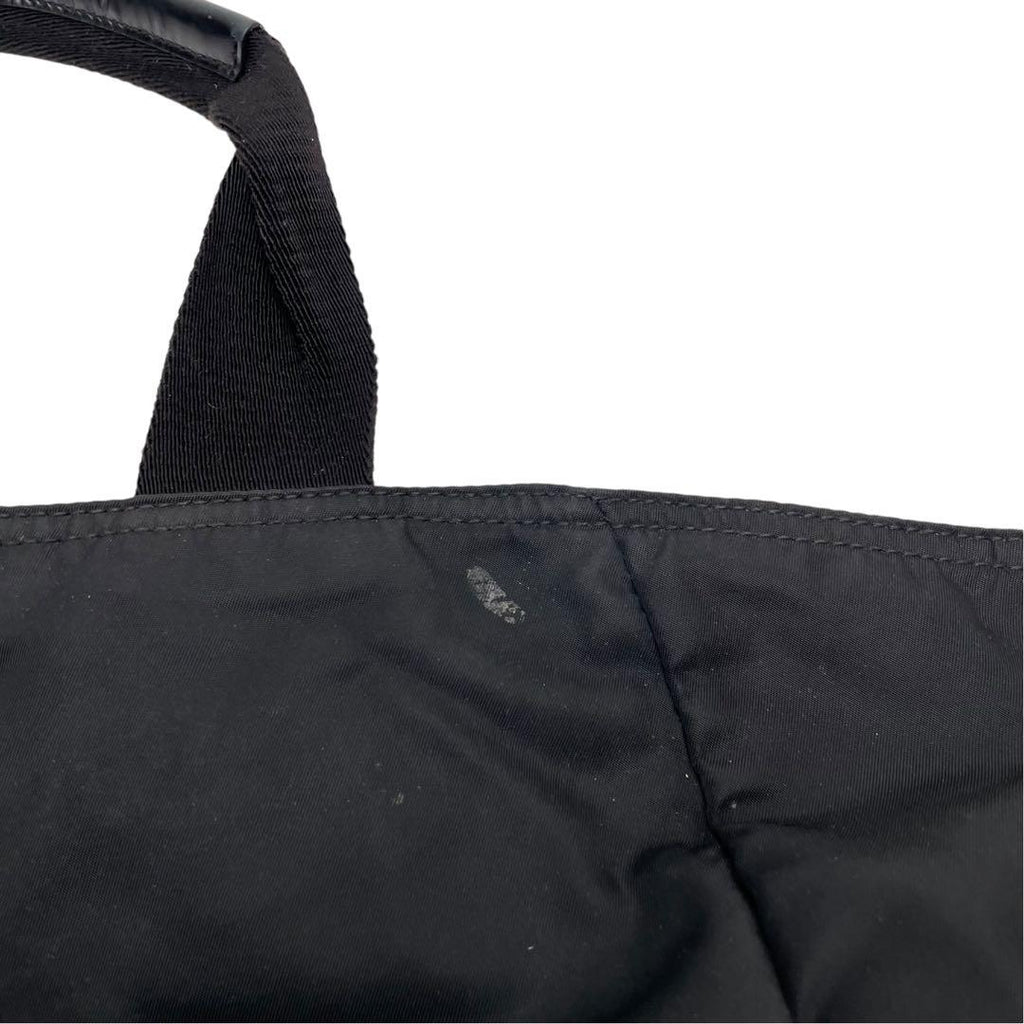 Prada Nylon Leather Hand Tote Shoulder Bag Triangle Plate Logo — view 8