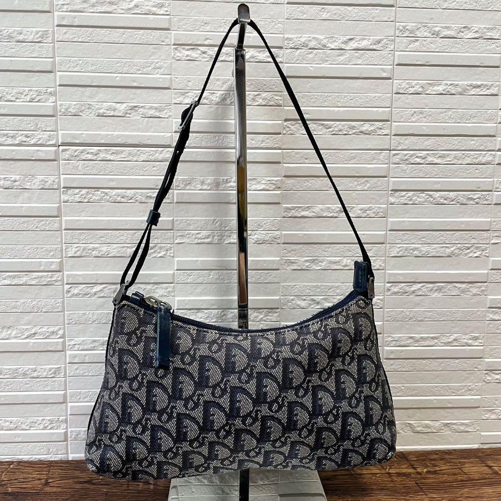 Dior Trotter Canvas Leather Shoulder Bag Pouch — view 2