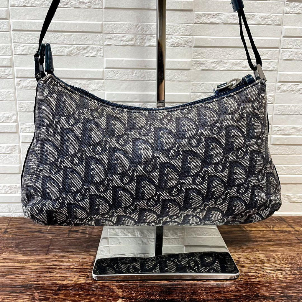 Dior Trotter Canvas Leather Shoulder Bag Pouch — view 3