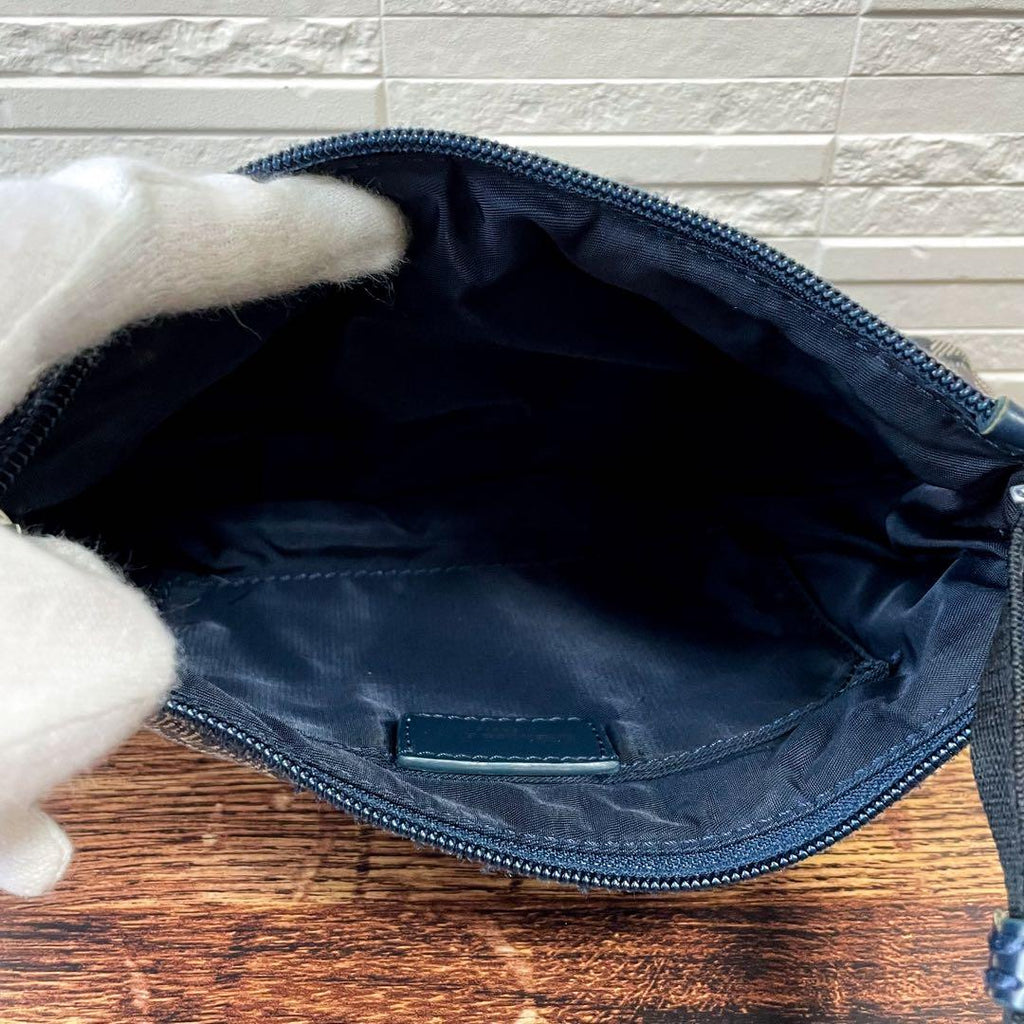 Dior Trotter Canvas Leather Shoulder Bag Pouch — view 8
