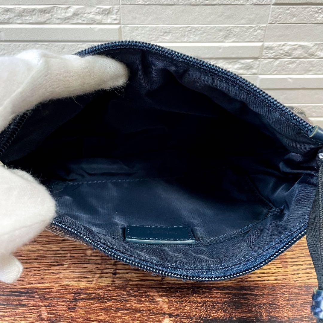 Dior Trotter Canvas Leather Shoulder Bag Pouch — view 8