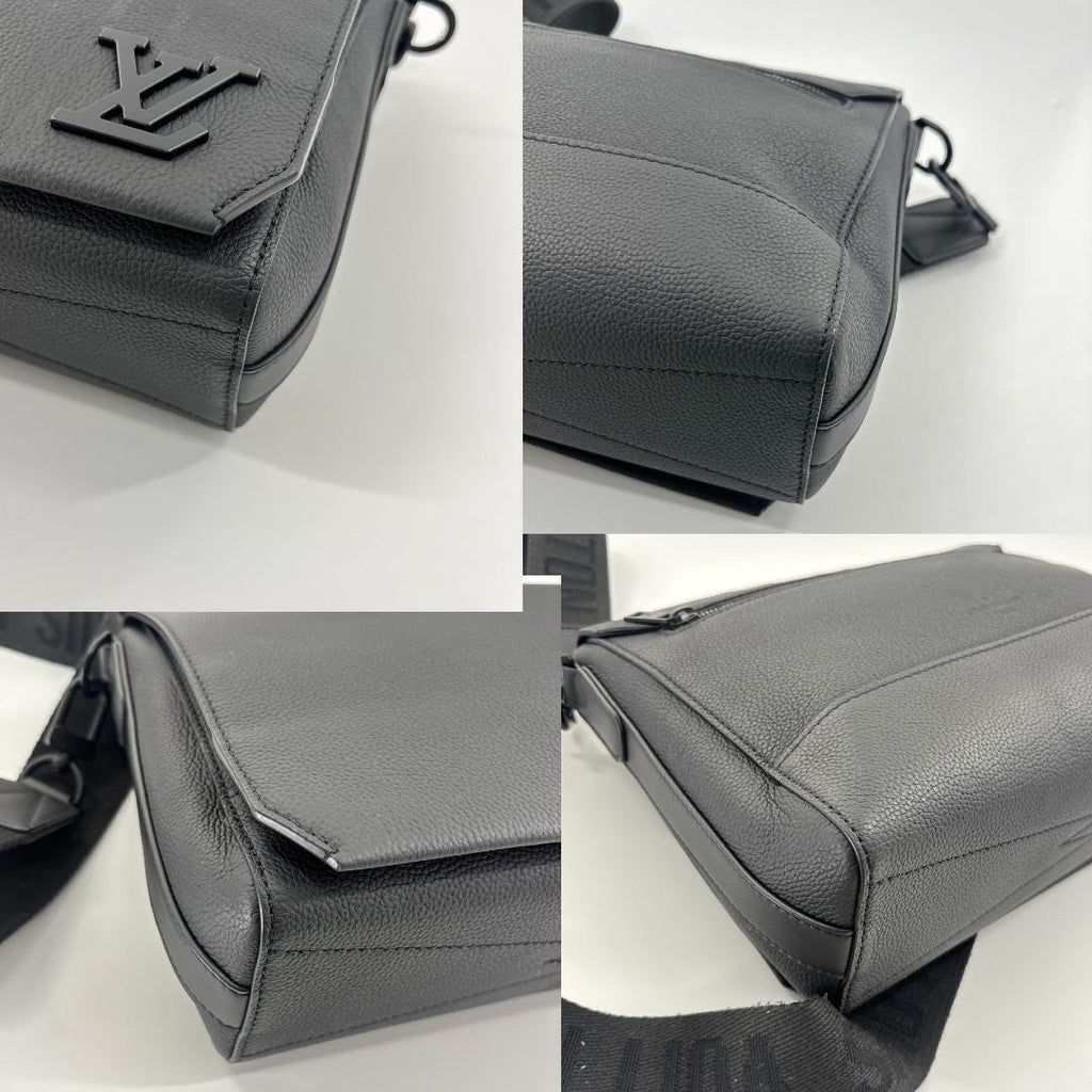 Louis Vuitton Super LV Aerogram Takeoff Messenger Bag Black — view 9