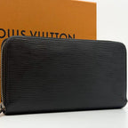 Louis Vuitton Zippy Wallet Epi Black Leather Zip Around