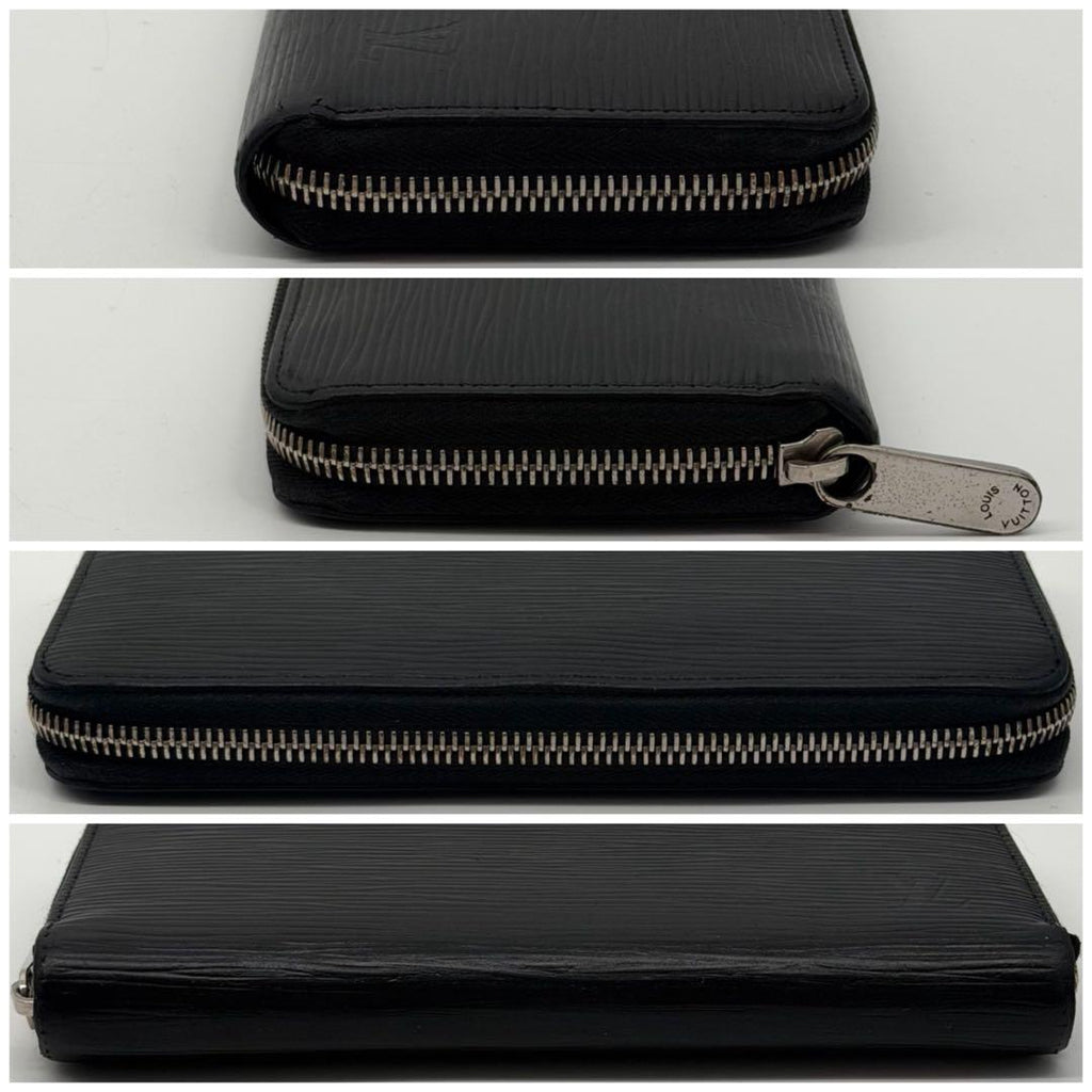 Louis Vuitton Zippy Wallet Epi Black Leather Zip Around — view 4