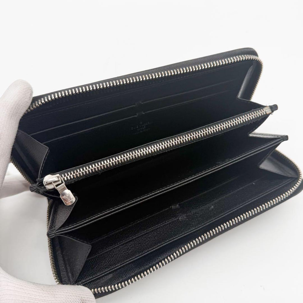 Louis Vuitton Zippy Wallet Epi Black Leather Zip Around — view 6